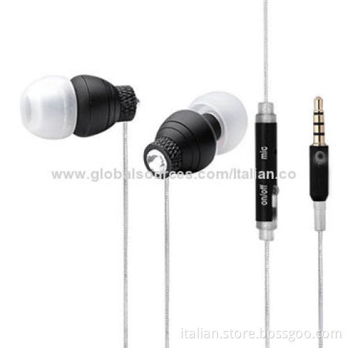 Hot sell metallic earphone with crystal top quality earphone with micNew